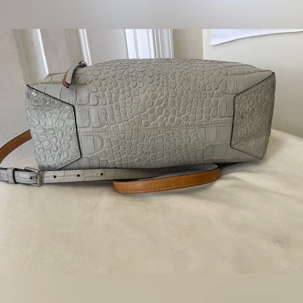 Coach Bleecker Pinnacle Toaster Satchel in Matte Croc Embossed Leather EUC - Picture 5 of 15